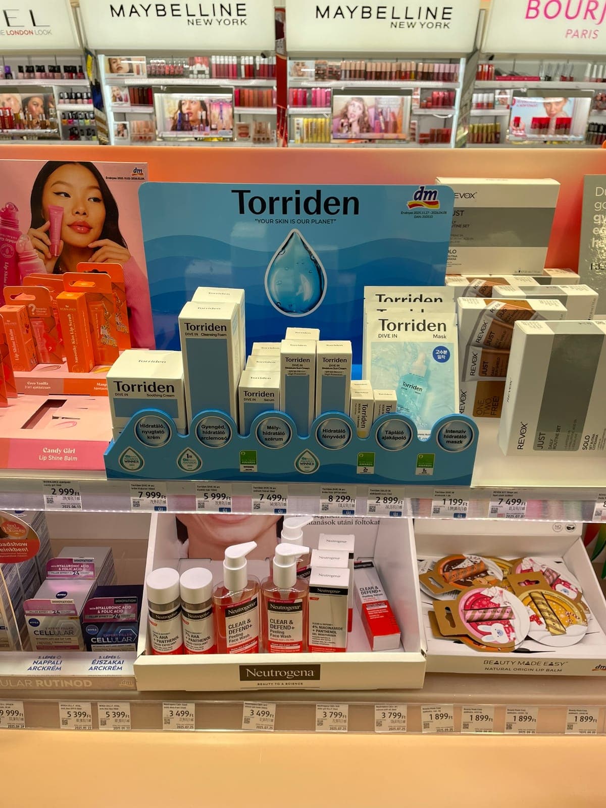 Torriden – Kampány display - kozmetikai piac